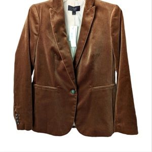 J Crew Brown Velvet Blazer